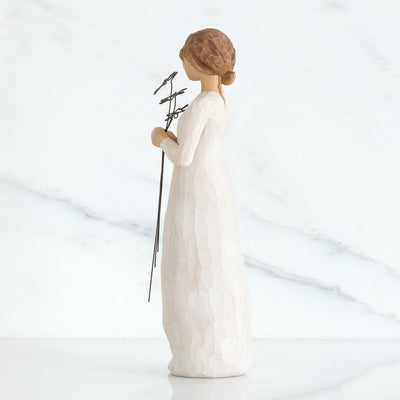 Willow Tree Grateful Girl Holding Flowers - #26147 - Present