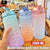 Gift - Online 2L Water Sports Bottle Straw Cup Motivational Drink Flask With Time Markings Gym