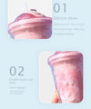 Gift - Online 500ml Insulated Floral PS Tumbler with Starry Sky Lid & Straw - Sakura Scale Cup