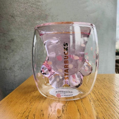 Gift - Online Starbucks Cute Cat's Claw Design Double Wall Tea Cup Coffee Cup Water Mug 250ml