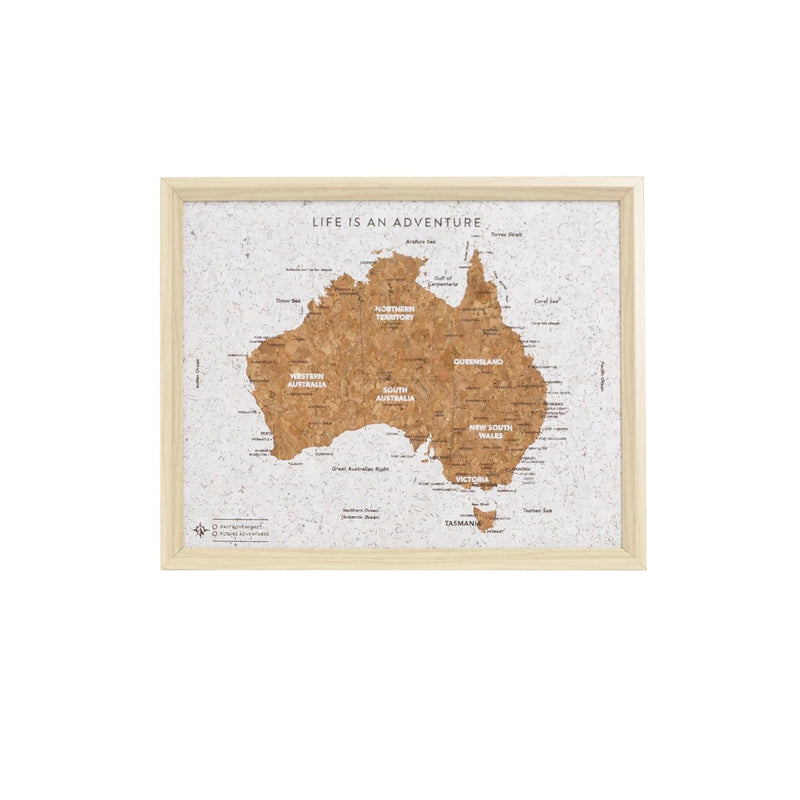 Home Wares Travel Board Australia Map Small - #TVB05 - Present