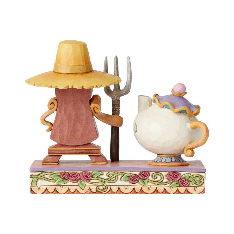 White Hill Traditions Figurines DISNEY TRADITIONS - BEAUTY & THE BEAST MRS POTTS & COGSWORTH - WORKIN ROUND THE CLOCK