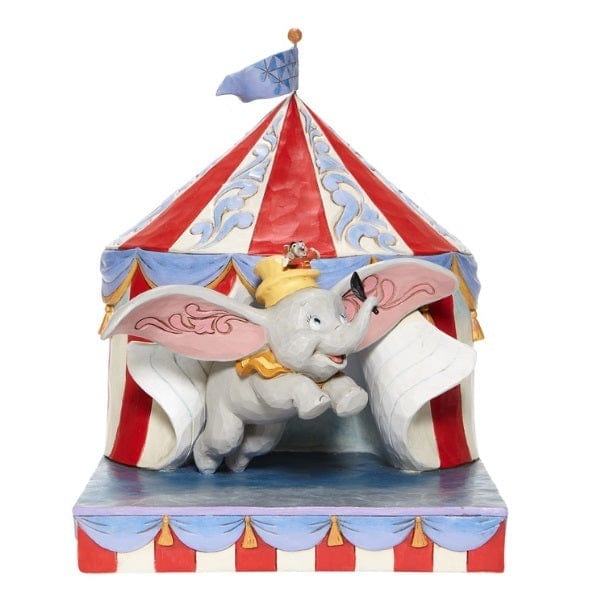 White Hill Traditions Figurines DISNEY TRADITIONS - DUMBO FLYING OUT OF TENT SCENE - OVER THE BIG TOP