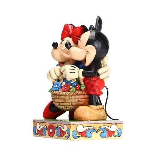 White Hill Traditions Figurines DISNEY TRADITIONS - MICKEY & MINNIE MOUSE WITH BASKET - LOVE IN BLOOM
