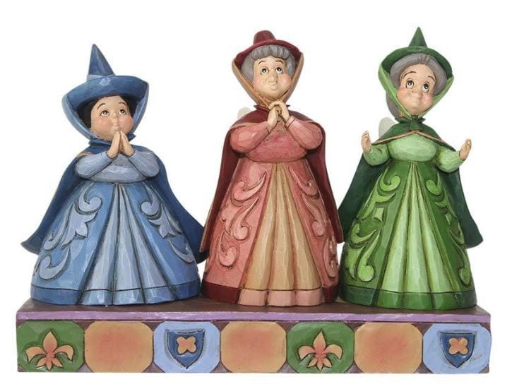 White Hill Traditions Figurines DISNEY TRADITIONS - SLEEPING BEAUTY AURORA'S THREE FAIRY GUARDIANS - ROYAL GUESTS