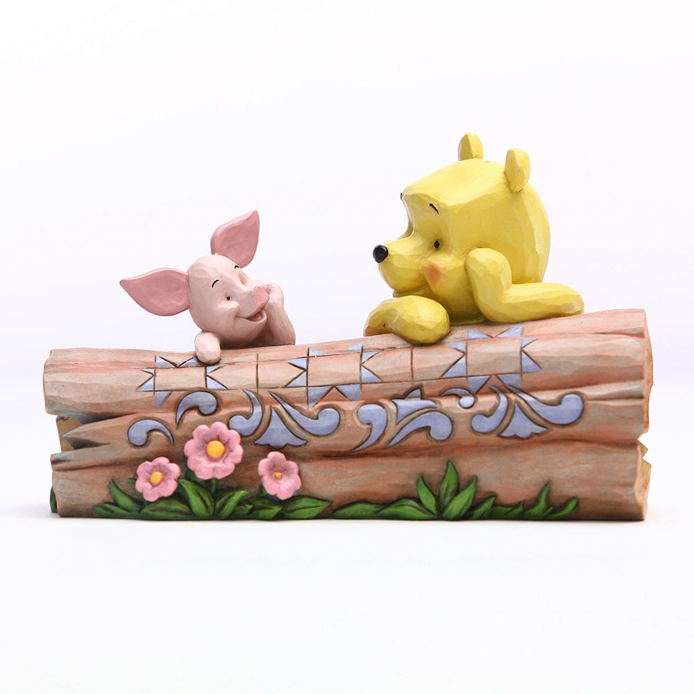 White Hill Traditions Figurines DISNEY TRADITIONS - WINNIE THE POOH AND PIGLET ON A LOG - TRUNCATED CONVERSATION