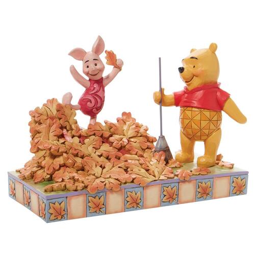 White Hill Traditions Figurines DISNEY TRADITIONS - WINNIE THE POOH & PIGLET - JUMPING INTO FALL