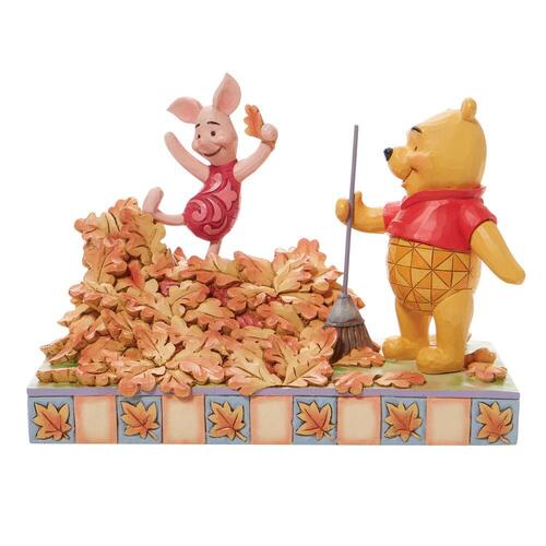 White Hill Traditions Figurines DISNEY TRADITIONS - WINNIE THE POOH & PIGLET - JUMPING INTO FALL