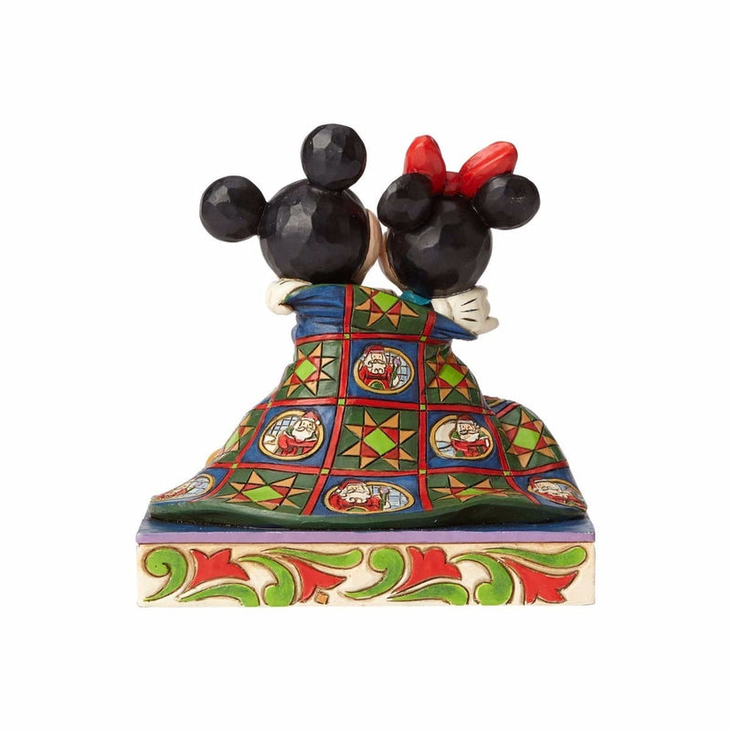 White Hill Traditions Figurines JIM SHORE DISNEY TRADITIONS - MICKEY AND MINNIE MOUSE WRAPPED IN QUILT FIGURINE