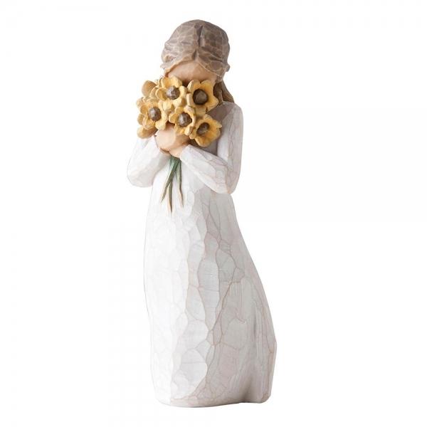Willow Tree Warm Embrace Girl With Yellow Flowers - #27250 - Present